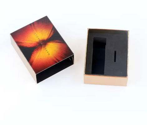 Glossy Finish Custom Logo Cardboard Box Cosmetic Packaging Drawer UV Box For Skincare Perfume