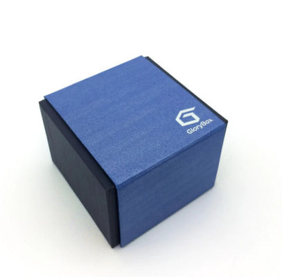 Magnetic Paper Box Cardboard Rigid Jewelry Packaging Custom Blue Necklace Box