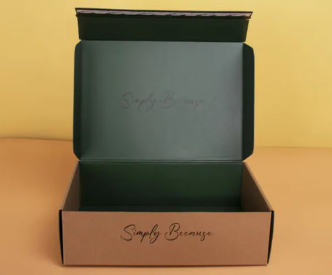 Custom Size Print Corrugated Paper Boxes Cardboard Zipper Tear Strip Mailer Packaging Box