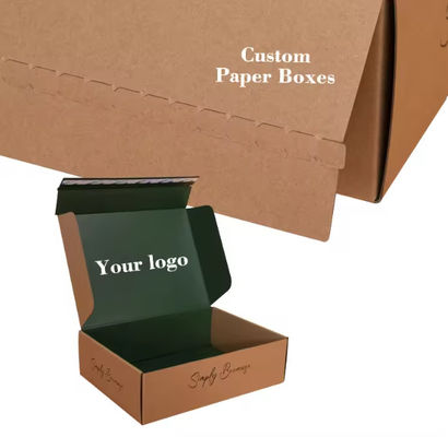 Custom Size Print Corrugated Paper Boxes Cardboard Zipper Tear Strip Mailer Packaging Box