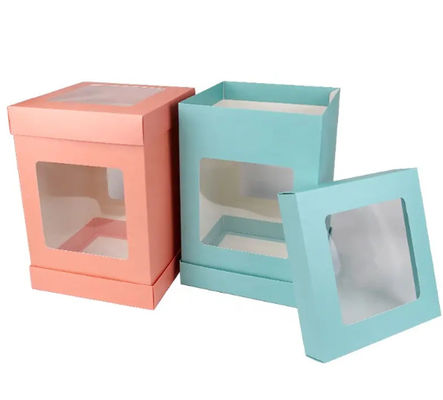 6 8 10 12 14 Inch Wedding Favor Square Tall Tiered Cake Paper Boxes Custom