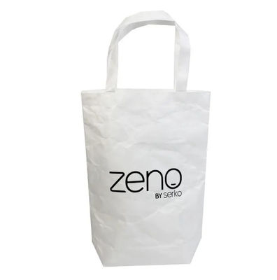 Untearable Washable Custom Logo Kraft Paper Packing Grocery Bags Shopping Tote Bag