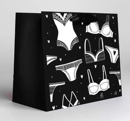 Reusable Boutique Paper Shopping Bags Custom Logo With Handle For Retail Business
