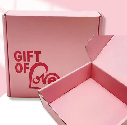 Pink Color Cosmetic Corrugated Packaging Mailer Box Shipping Paper Box Custom Logo