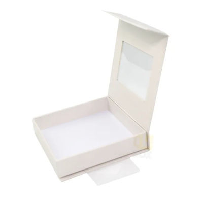 Rigid Cardboard Magnetic Closure Clear Window Gift Box Packaging Kraft Box With PVC Window