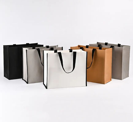 Custom Color White Heavy Capacity Size Luxury Gift Blank Package Handle Paper Bag Tote Kraft Paper Shopping Bag