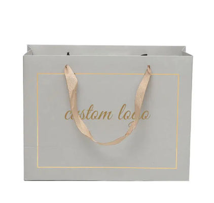 Cardboard Paper Shopping Bags Custom Luxury Gift Bags With Logo Handles