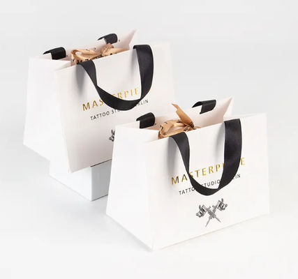 Art Paper Shopping Bag Packaging Kraft Paper Bag With Embossed Logo