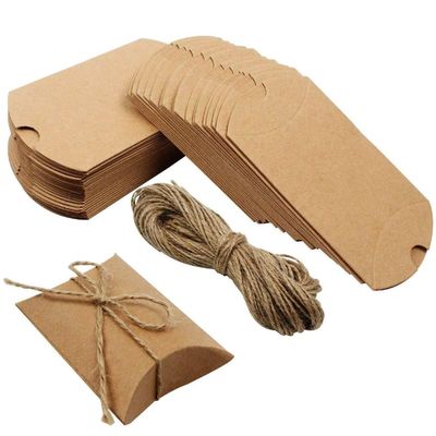 Folding Gift Box With Rope Spice Handicraft Kraft Paper Eco-Friendly