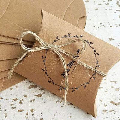 Folding Gift Box With Rope Spice Handicraft Kraft Paper Eco-Friendly
