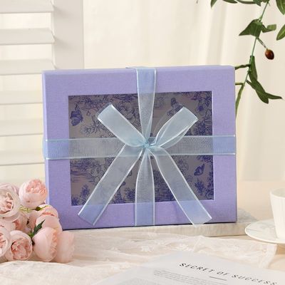 Valentine's Day Rigid Gift Box Creative Window With Bow Exquisite Box