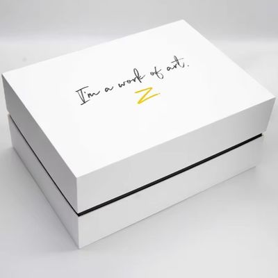 Popular Luxury Rigid Cardboard Packaging White Box Gift Box With Removable Lid