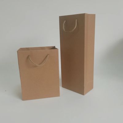 Custom Reusable Pink Brown Kraft Craft Paper Bag Shopping Clothing Fashion Paper Bag