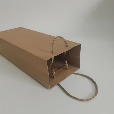 Custom Reusable Pink Brown Kraft Craft Paper Bag Shopping Clothing Fashion Paper Bag