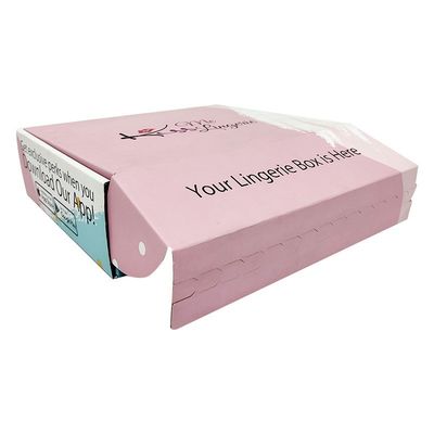 Custom Folding Carton Shipping Packaging Box Simple Zipper Unique Pink Paper Box