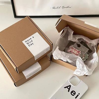 Custom brown carton mailing box shoe box clothing box large/medium/small