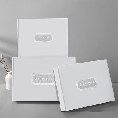 Custom Silver Foil Stamped Logo Clothing Cosmetic Packaging Boxes Credit Card Gift Packaging Boxes