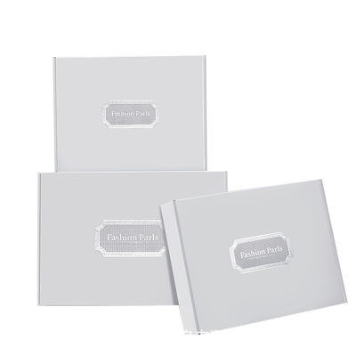 Custom Silver Foil Stamped Logo Clothing Cosmetic Packaging Boxes Credit Card Gift Packaging Boxes