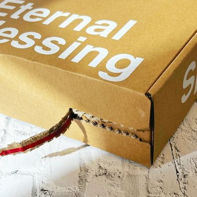 Foldable Carton Boxes Book Shape Kraft  Open zipper paper box for Express/Scarf/Hats