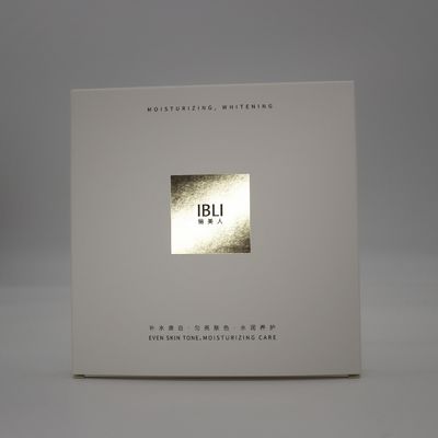 Hot Stamping Print   Face Mask Box Paper  Holographic Gift Facial Cosmetic Card Boxeswhite Boxes For Mask Packing