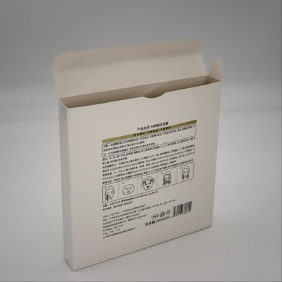 Hot Stamping Print   Face Mask Box Paper  Holographic Gift Facial Cosmetic Card Boxeswhite Boxes For Mask Packing