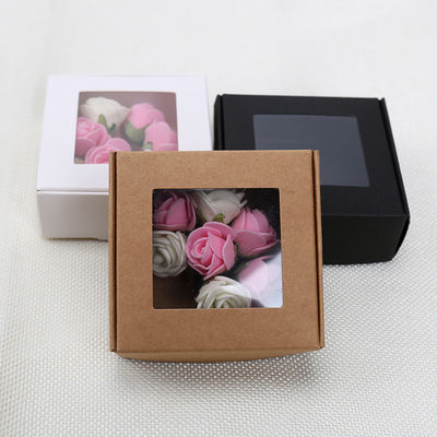 Factory Customized Logo Eco-Friendly Flower Gift Cake Paper Box Baked Food Packaging Box With Window