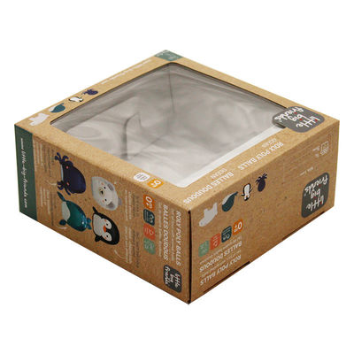 Window Toy Packaging Paper Box Color Box Custom Folding Buckle Bottom Box Children'S Plush Toy Blind Box