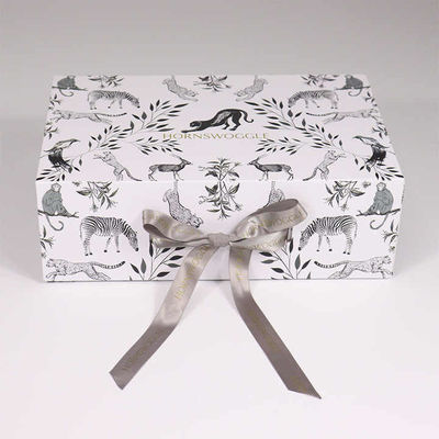 Customized Printing Clothes Packaging Box Cardboard Magnet Folding Boxes Gift Box With Ribbon For Christmas