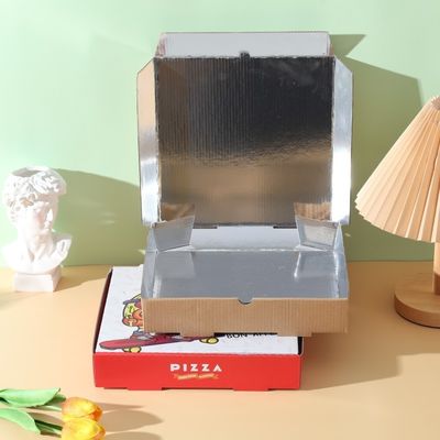 Food packaging folding carton pizza box factory production customized logo paper pizza box