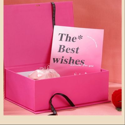 Customized Foldable Cardboard Box Birthday Rigid Empty Packaging Large Ritual Gift Box Flip Book Box