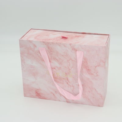 Christmas's Day customized packaging surprise gift box with handle cardboard drawer box