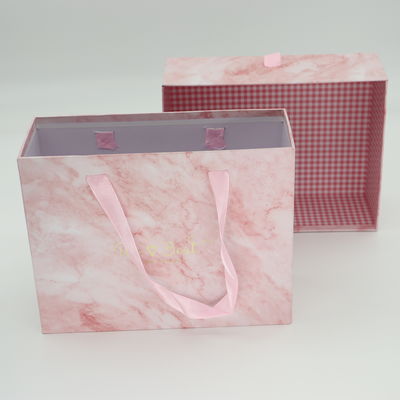 Christmas's Day customized packaging surprise gift box with handle cardboard drawer box