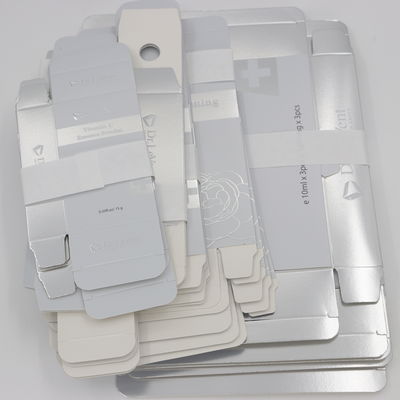 High-Grade Silver Skin Care Packaging Box Cosmetic Essential Oil Mask Packing Box Printed Logo