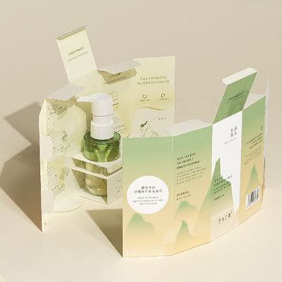 Custom Logo Branded Cosmetic Paper Packaging Box For Essential Oils Candle Perfume And Skincare Products Hot Stamping Silver Stamping Embossing