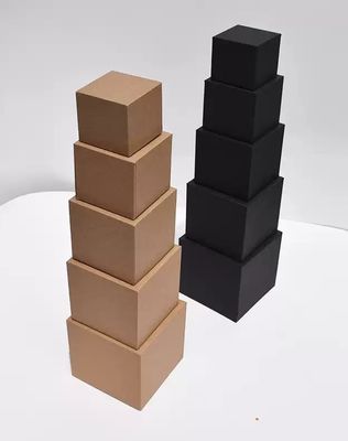 Black Cardboard Black Square Box Paper Box Custom Cosmetics Tea Packaging Box