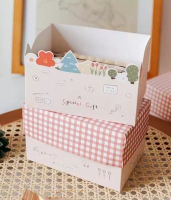 Wholesale Custom White Cardboard Creative Baking Dessert Cake Paper Box Color Box