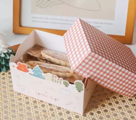 Wholesale Custom White Cardboard Creative Baking Dessert Cake Paper Box Color Box