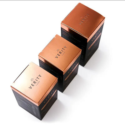 Wholesale Custom Biodegradable Cosmetic Packaging Box Skin Care Gift Packaging Box With Gold Stamping