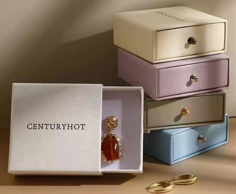 Logo Customized Drawer Rigid Gift Box High-End Jewelry Box Drawer Box Necklace Ring Pendant