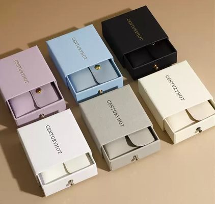 Logo Customized Drawer Rigid Gift Box High-End Jewelry Box Drawer Box Necklace Ring Pendant