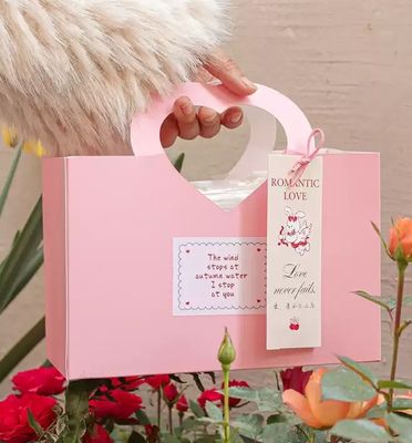 Factory Wholesale Valentine'S Day Gift Packaging Gift Bags Baked Candy Flowers Wedding Gift Boxes Custom Size Logo