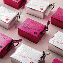 Customized High Grade Paper Gift Box Rose Red Candy Box Wedding Gift Box Laser Empty Box Wholesale