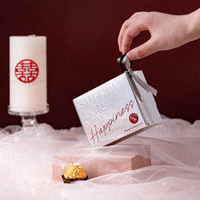 Customized High Grade Paper Gift Box Rose Red Candy Box Wedding Gift Box Laser Empty Box Wholesale