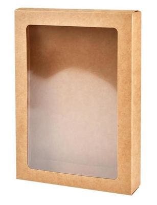 Custom Kraft Paper Window Folding Paper Box Postcard Photo Frame Packaging Box Holiday Greeting Card