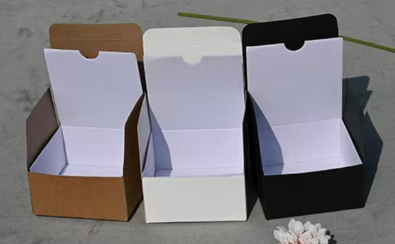 Custom Tuck Top Cardboard Packaging Boxes Kraft White and Black Paper Gift Boxes for Small Products