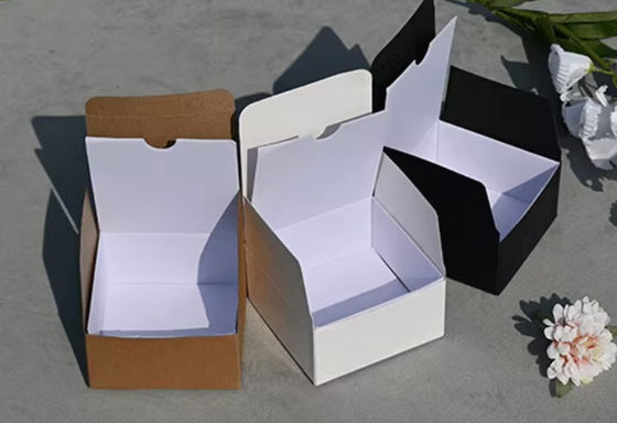 Custom Tuck Top Cardboard Packaging Boxes Kraft White and Black Paper Gift Boxes for Small Products