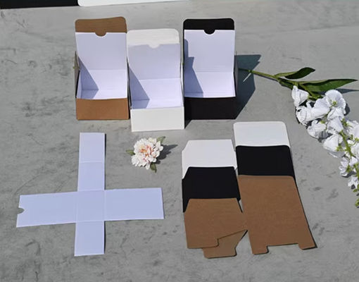Custom Tuck Top Cardboard Packaging Boxes Kraft White and Black Paper Gift Boxes for Small Products