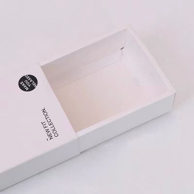 Customized White Cardboard Packaging Drawer Box Data Cable Top And Bottom Cover Paper Box Cosmetics