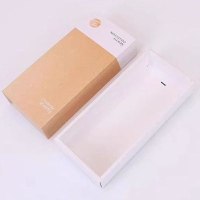 Customized White Cardboard Packaging Drawer Box Data Cable Top And Bottom Cover Paper Box Cosmetics