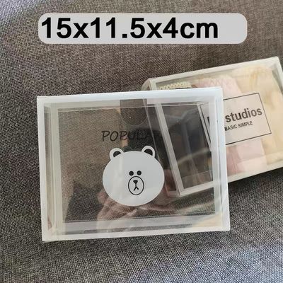 Window Color Box Packaging Rectangular Display Box For Underwear Socks Towel